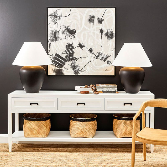 Soloman Large Console Table White - 32175