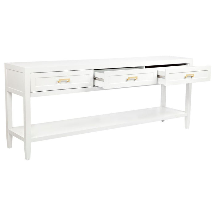 Soloman Large Console Table White - 32175