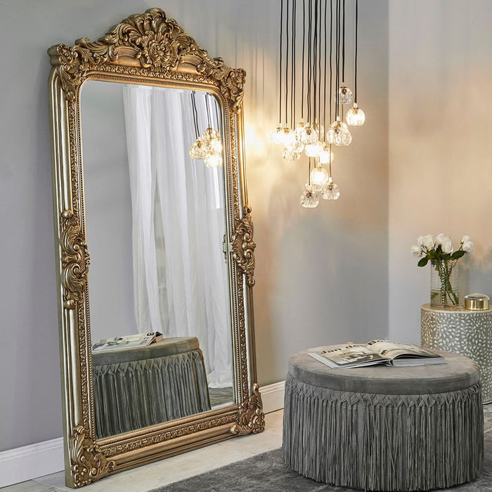 Elizabeth Floor Mirror Antique Gold - 40423