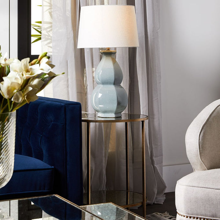 Cocktail Mirrored Side Table Antique Gold - 32190