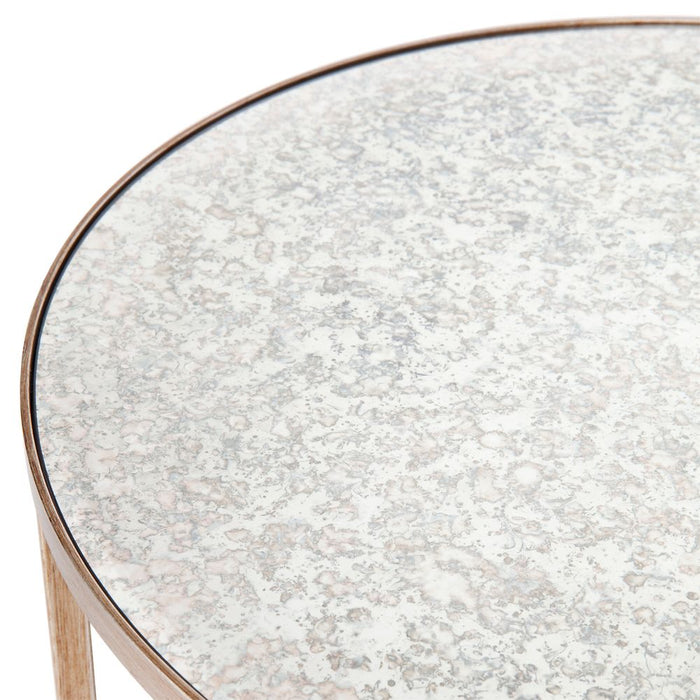 Cocktail Mirrored Side Table Antique Gold - 32190