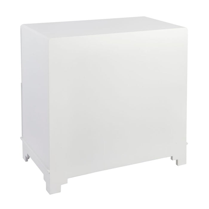 Greek Key Bedside Table White - 31708