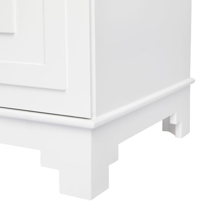 Greek Key Bedside Table White - 31708