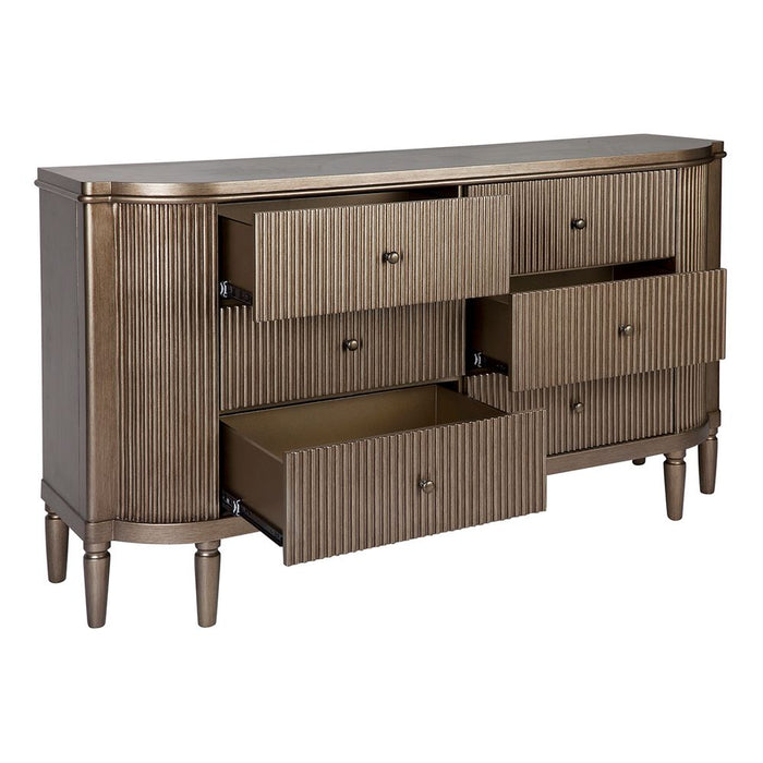 Arielle 6 Drawers Chest Antique Gold - 32437