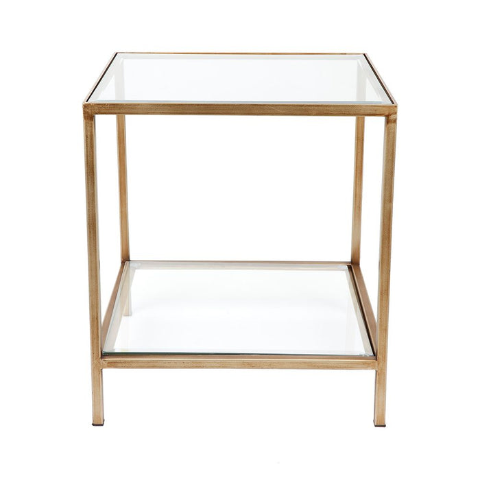 Cocktail Square Side Table Antique Gold - 32410