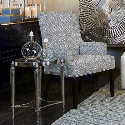 Jak Side Table Polished Nickel - 32251