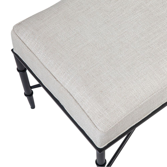 Hacienda Ottoman Bench Natural & Matt Black - 32234
