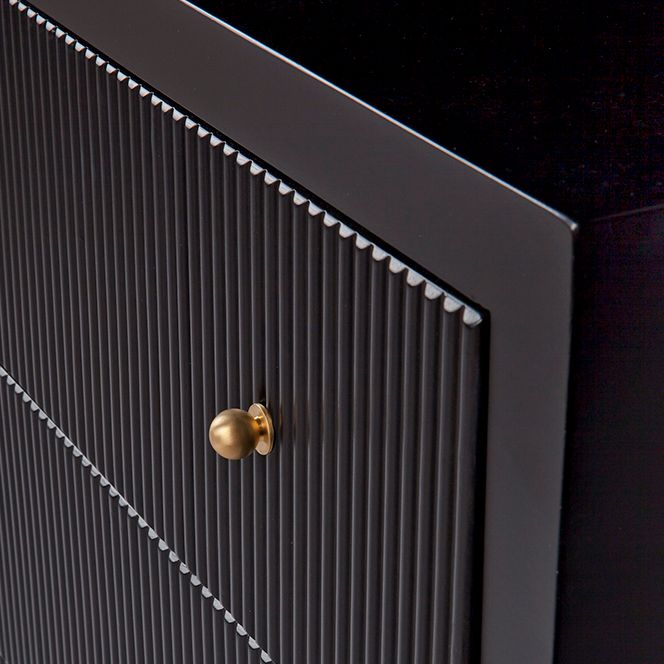 Ariana 6 Drawers Chest Black & Gold - 32651