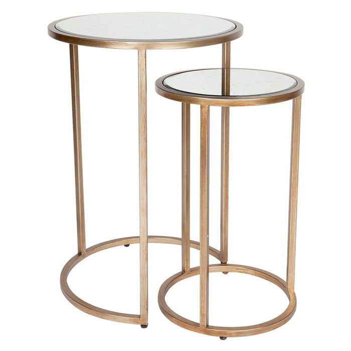 Serene Nesting Set of 2 Side Tables Antique Gold - 32735