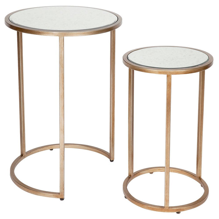 Serene Nesting Set of 2 Side Tables Antique Gold - 32735