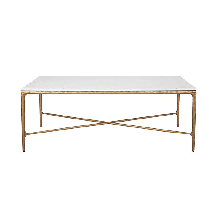 Heston Rectangle Coffee & Side Table Brass - B32329