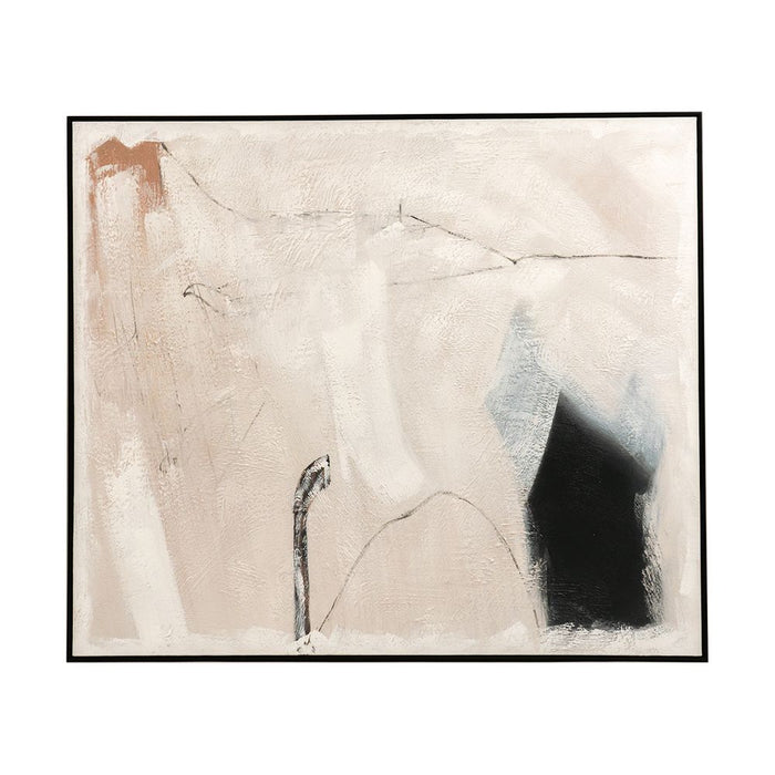 Tonal Medium Retreat Oil On Canvas Painting Matte Black & White - 53046
