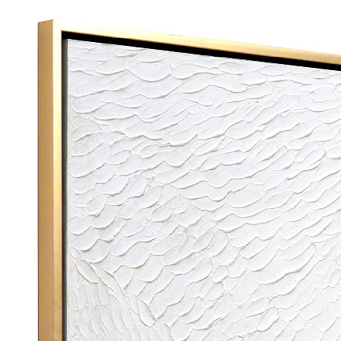 Snow Medium Canvas Painting White & Gold - 52707