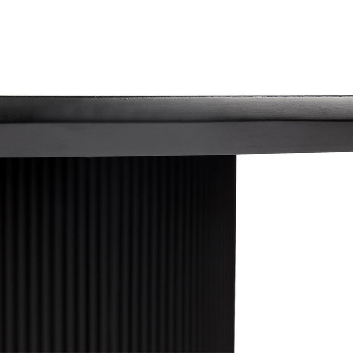 Arlo Oval 2400mm Dining Table Satin Black - B32894