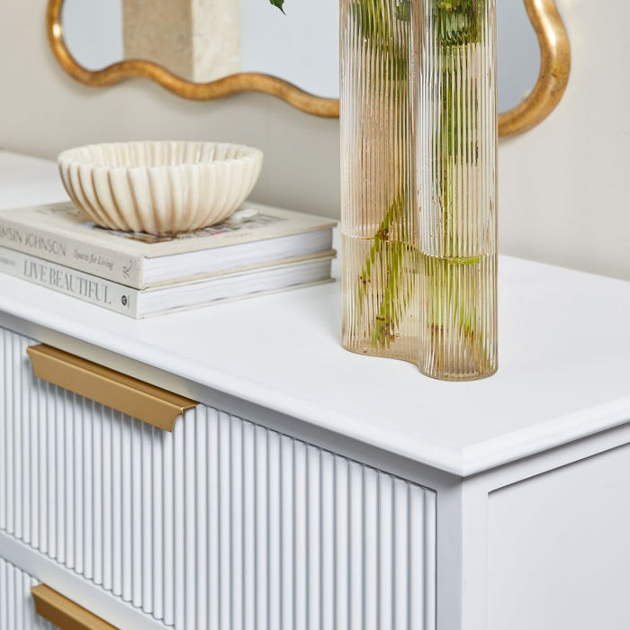 Aimee 4 Drawer Chest White & Gold - 32919