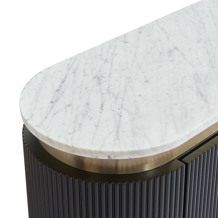 Demarco Bedside Table White & Black - 33262