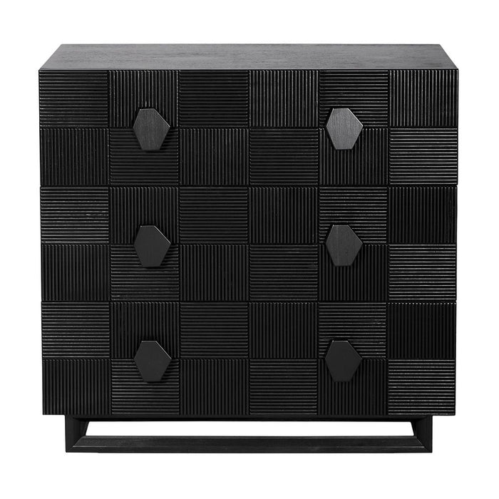 Alton Timber 3 Drawer Chest Black - 33264