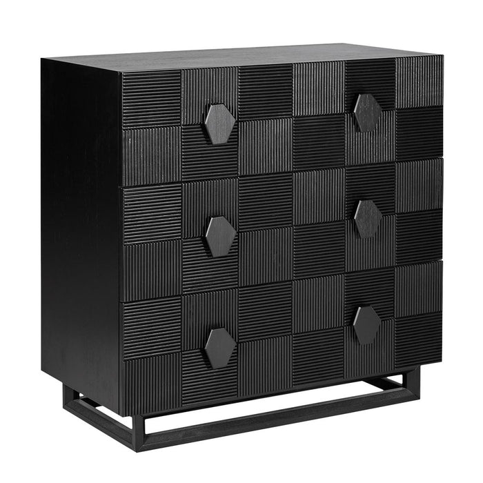 Alton Timber 3 Drawer Chest Black - 33264
