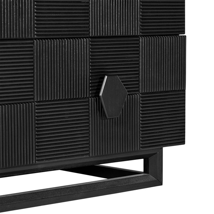 Alton Timber 3 Drawer Chest Black - 33264