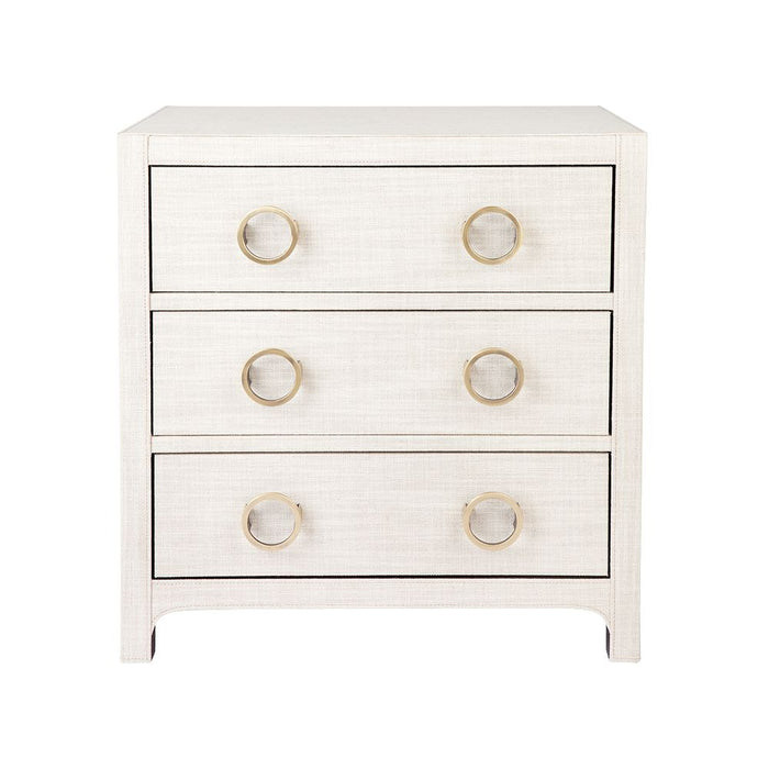 Astley Upholstered Bedside Table Natural - 32257