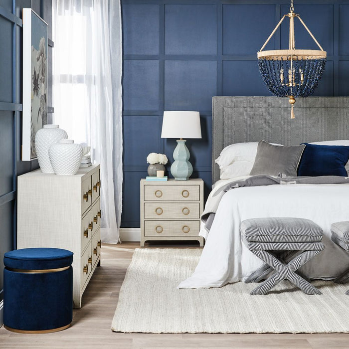 Astley Upholstered Bedside Table Natural - 32257