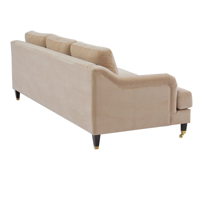 Aerin 3 Seater Sofa Taupe & Brass - 33082