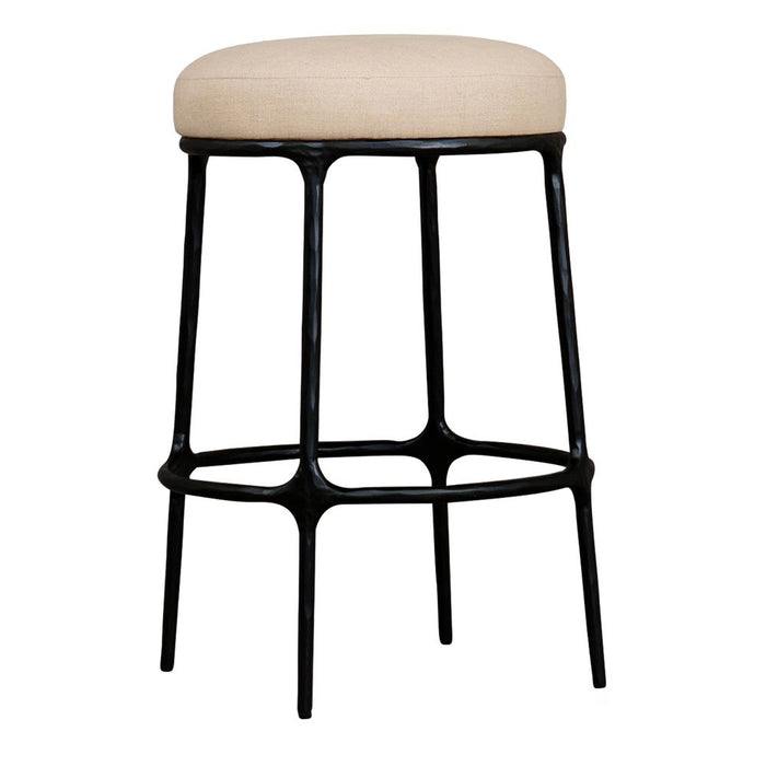 Heston Kitchen Stool Black & Natural - 33181