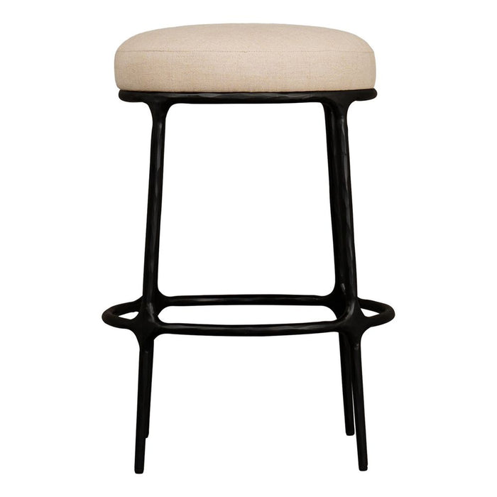 Heston Kitchen Stool Black & Natural - 33181