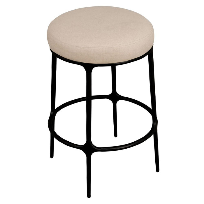 Heston Kitchen Stool Black & Natural - 33181