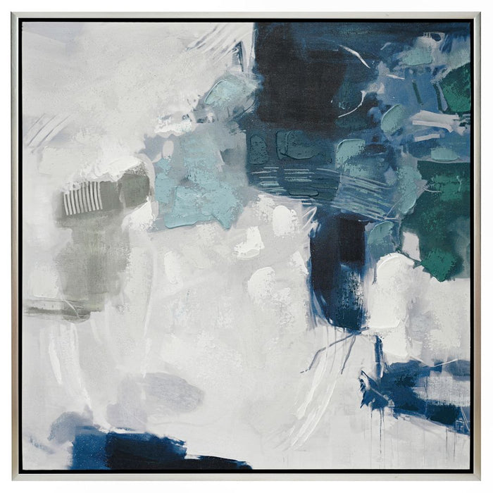 Ms. Verne Series Enhanced Canvas Print Blue & Grey - 53098