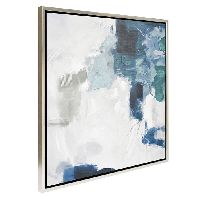Ms. Verne Series Enhanced Canvas Print Blue & Grey - 53098