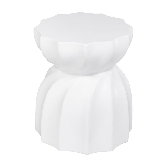 Swirl 400mm Concrete Stool White - 33125