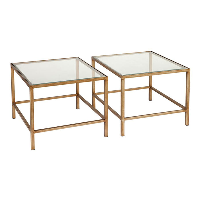 Cocktail Glass Nesting Coffee Table Antique Gold - 32406