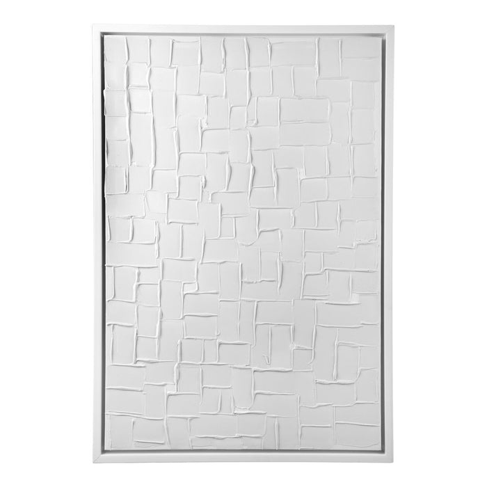 Mosaic Blanco Canvas Painting White- 52975
