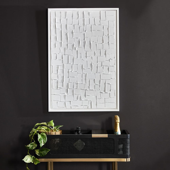 Mosaic Blanco Canvas Painting White- 52975