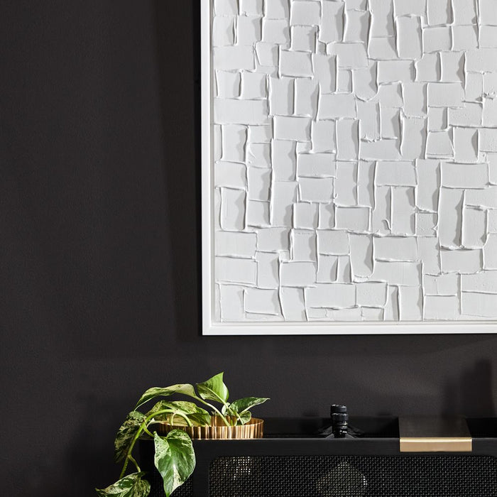 Mosaic Blanco Canvas Painting White- 52975
