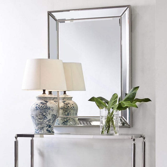 Zeta Large Wall Mirror Antique Silver - 40183