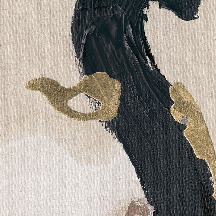 Royal Dance Canvas Painting Black & Gold - 53186