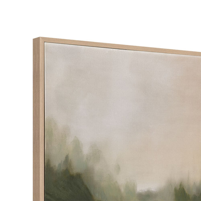 Green Meadows Canvas Painting Natural Frame - 53172