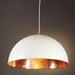 Buy Pendant Lights Australia Alfresco Dome 1 Light Pendant White Copper - ELAWDOMEWHTCOP