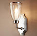 Buy Wall Sconce Australia Westbrook 1 Light Sconce Nickel With Glass Shade - ELPIM85350SN