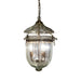 Buy Pendant Lights Australia Bell Jar 3 Light Pendant Small Brass & Leaf Cut Glass - ELKH308