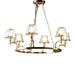 Buy Chandeliers Australia Sienna 6 Light Glass Chandelier Brass - ELPIM30578AB