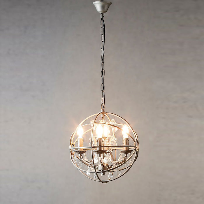 Buy Chandeliers Australia Sundance 4 Light Chandelier Small Grey Iron - ELZRD6002-4IO