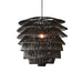 Buy Pendant Lights Australia Saba Rattan 1 Light Pendant Black - ELDOM001BLK