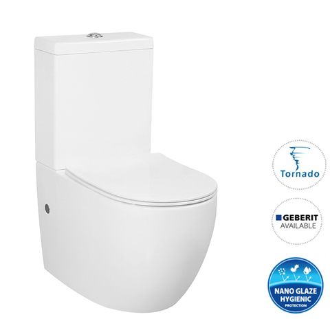 Voghera Tornado Toilet Suite White Ceramic Standerd Seat - IVTSPK