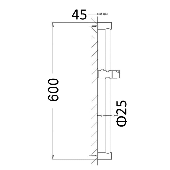 Vetto Shower on Rail Matte Black - IPSRB