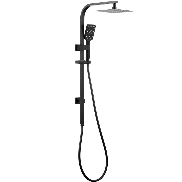 Oskar / Zevio 250mm Twin Shower Combo Top Inlet Matte Black - TSSTI-B10