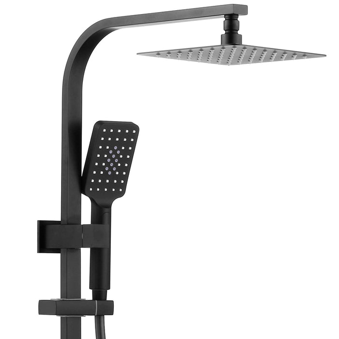 Oskar / Zevio 250mm Twin Shower Combo Top Inlet Matte Black - TSSTI-B10