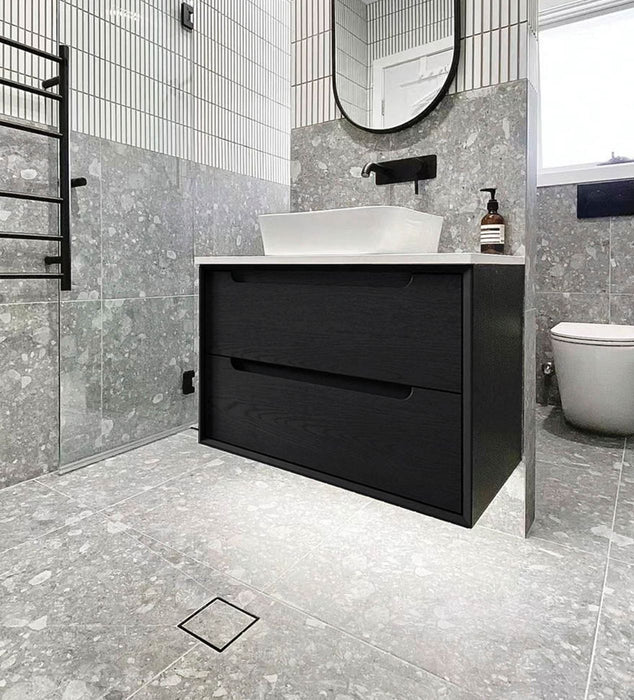 Smart 114mm Square Tiles Waste Matte Black - ISWF03-B